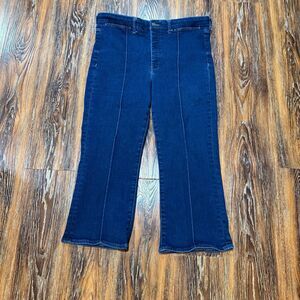 Express Women’s Size 14 Cropped High Rise Wide Leg‎ Capri Pants Jeans 34 X 23